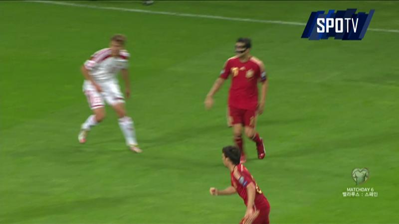 [유로영상] '실바 결승골' 스페인, 벨라루스 원정서 1-0 승리
