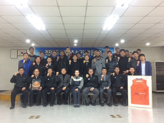 인천 전자랜드, 그룹사 고려 용접봉 공장 방문