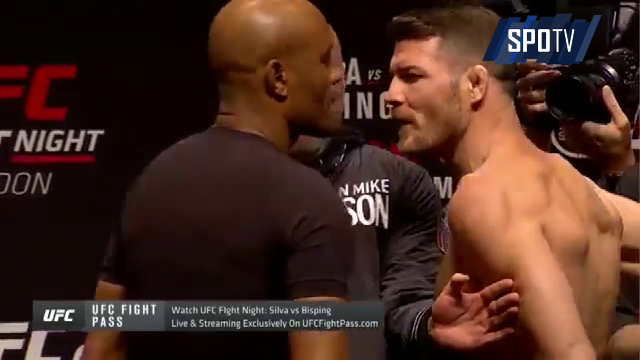 [UFC 계체 영상] 앤더슨 실바 복귀…비스핑과 악수는 없었다