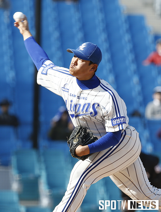 [포토S] 삼성 김동호 '역투!'