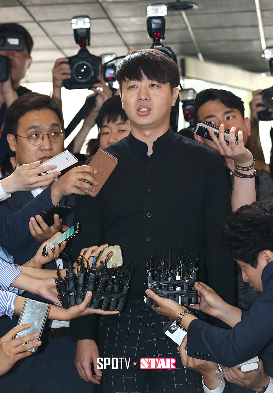 [포토S] 유상무 "명백히 밝히겠다"