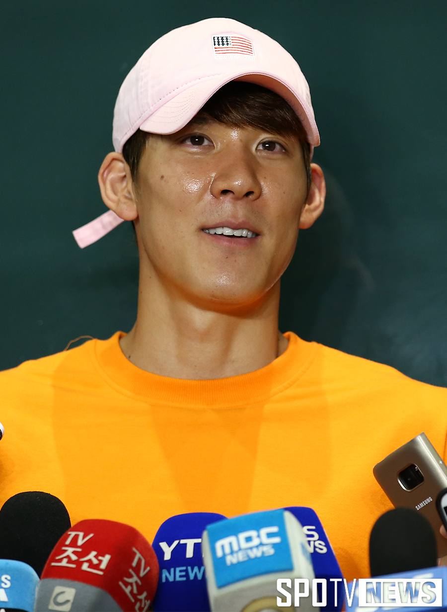 [포토S] 리우행에 미소 짓는 박태환