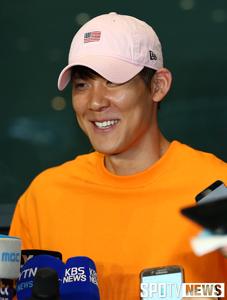 [포토S] 박태환 '감출 수 없는 미소'