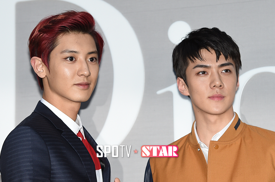 [포토S] 엑소 찬열-세훈 '또렷한 이목구비'