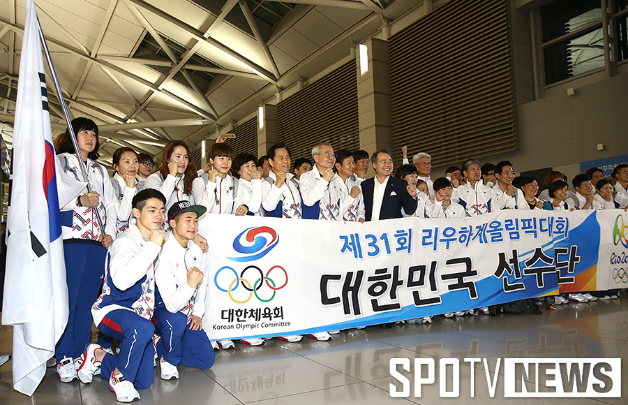 [포토S] 리우올림픽 한국 선수단, 결전지 리우로 출국
