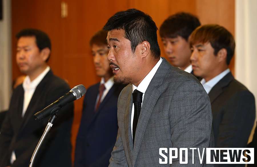 [포토S] 이호준 선수협회장 '내부신고시스템 강화하겠다'