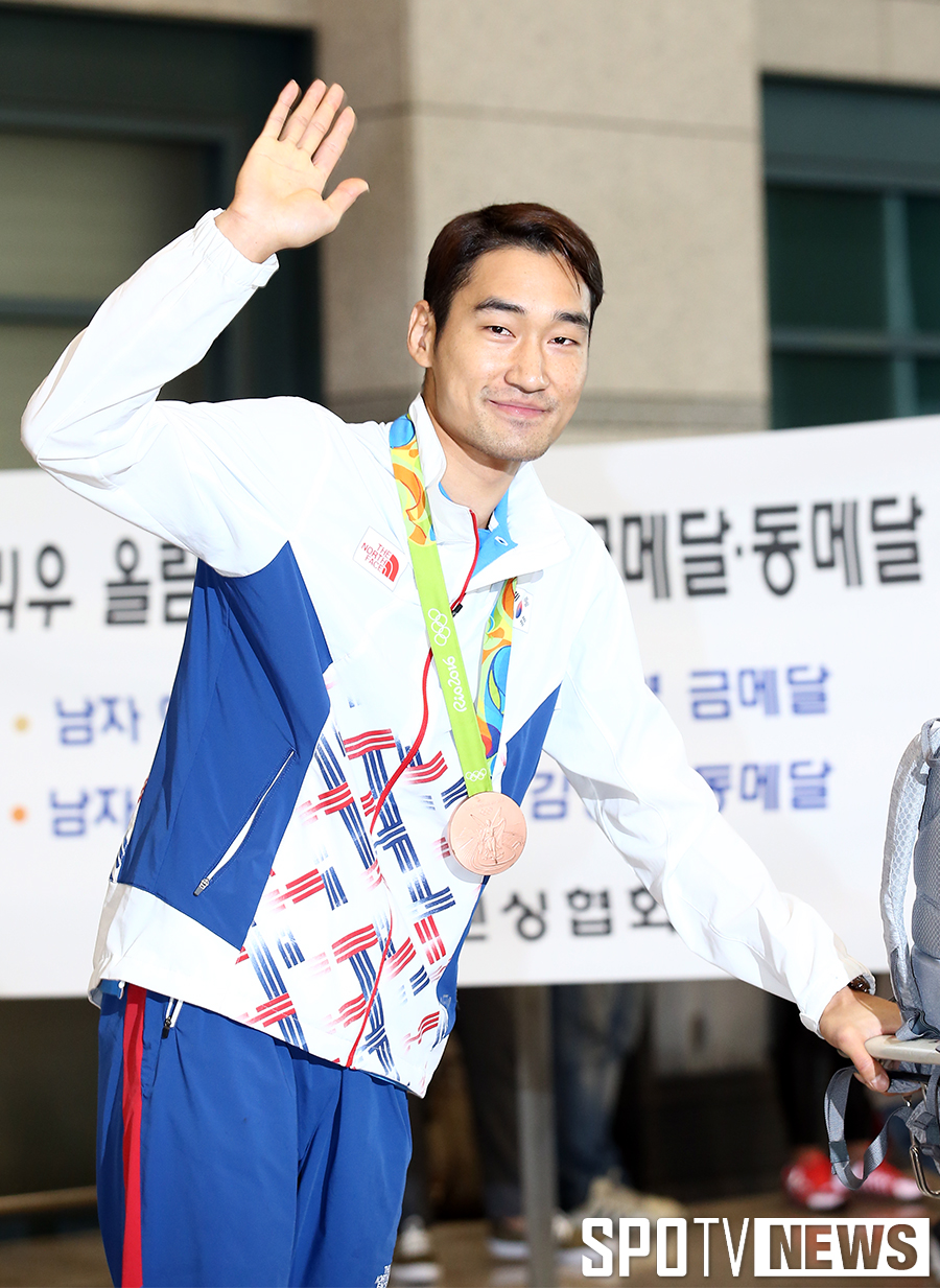 [포토S] 김정환, 동메달 메고 금의환향