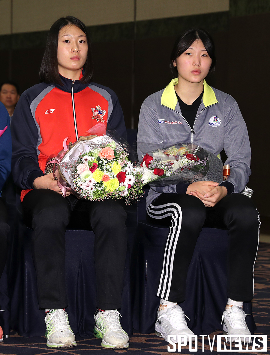 [포토S] '최대어' 정선아-지민경, '각각 도로공사, 인삼공사에 지명'