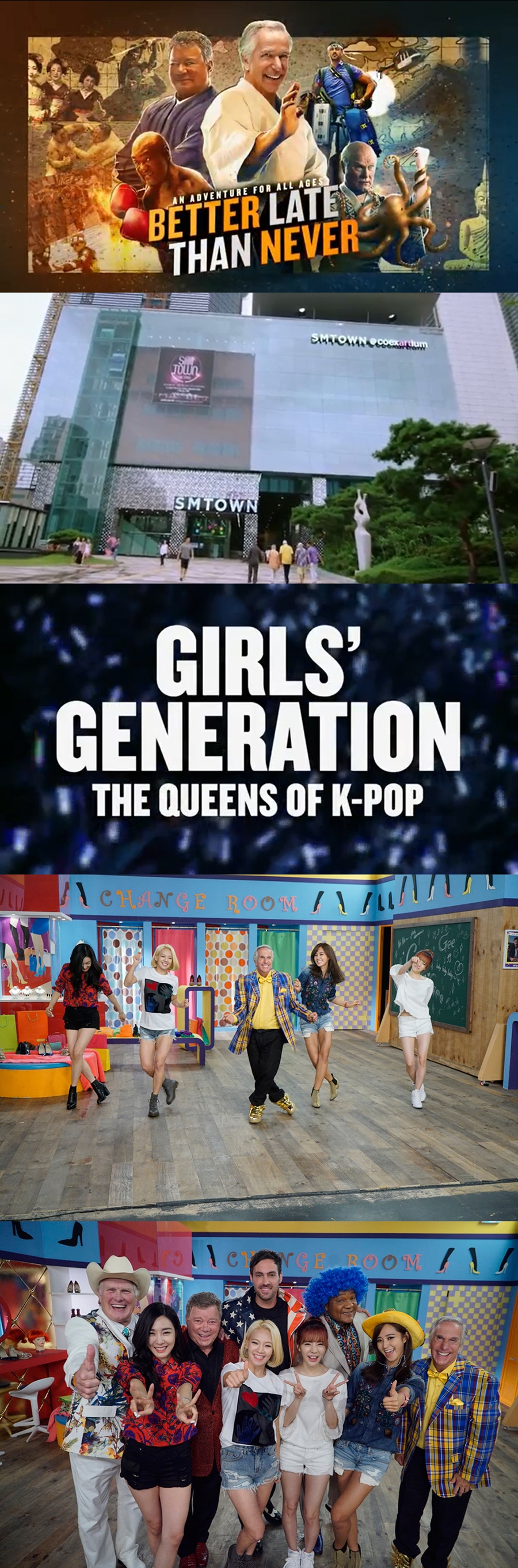 소녀시대, '미국판 꽃보다 할배' NBC 'Better Late Than Never'로 매력 발산