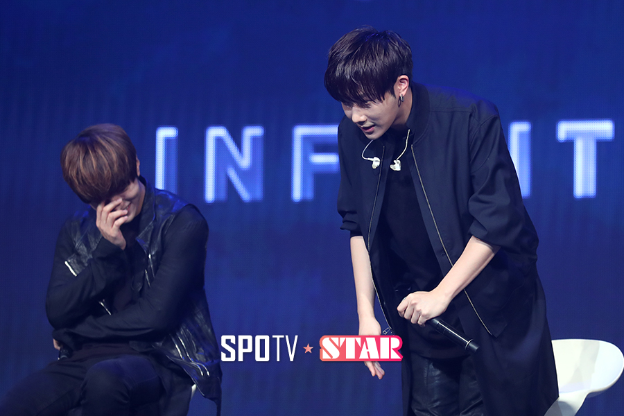 [포토S] 인피니트 엘, '김성규가 부끄러워'