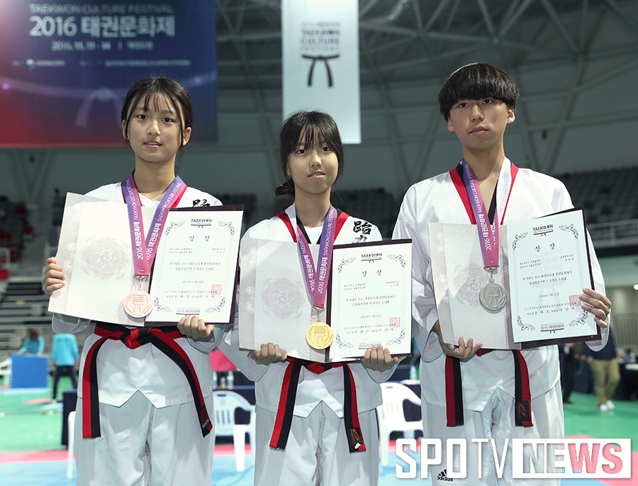 [포토S] '2016 태권문화제', '한 태권도장에서 금은동메달이!'