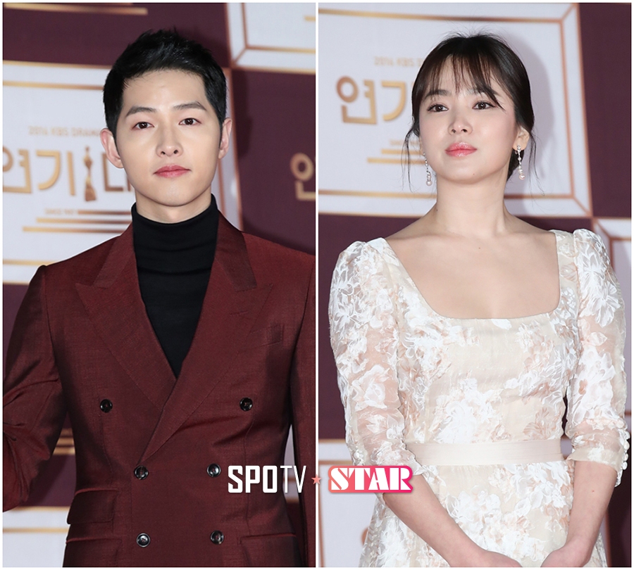 [포토S] 송중기-송혜교, 따로 포토월 오른 '송송커플'(KBS 연기대상)