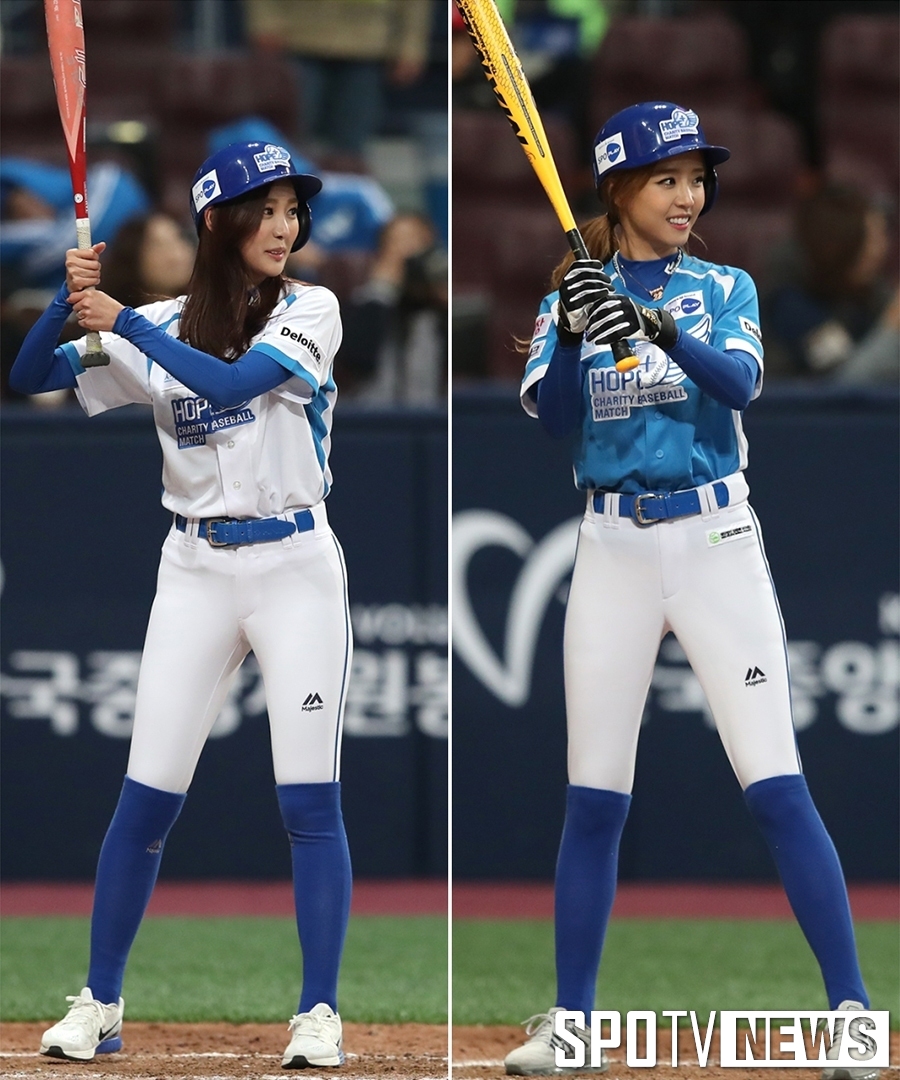 [스토리S] 배지현-박지영, 모두들 감탄한 타이트한 야구복 자태
