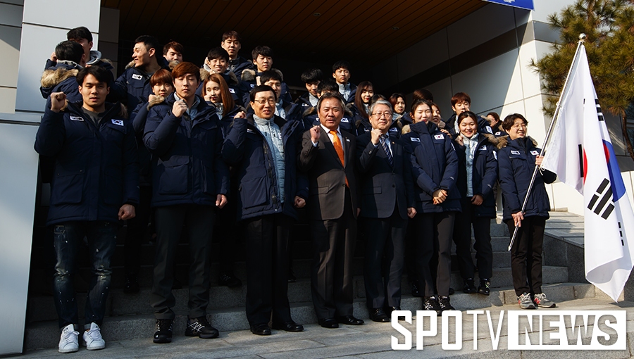 [포토S] 파이팅 외치는 대한민국 선수단