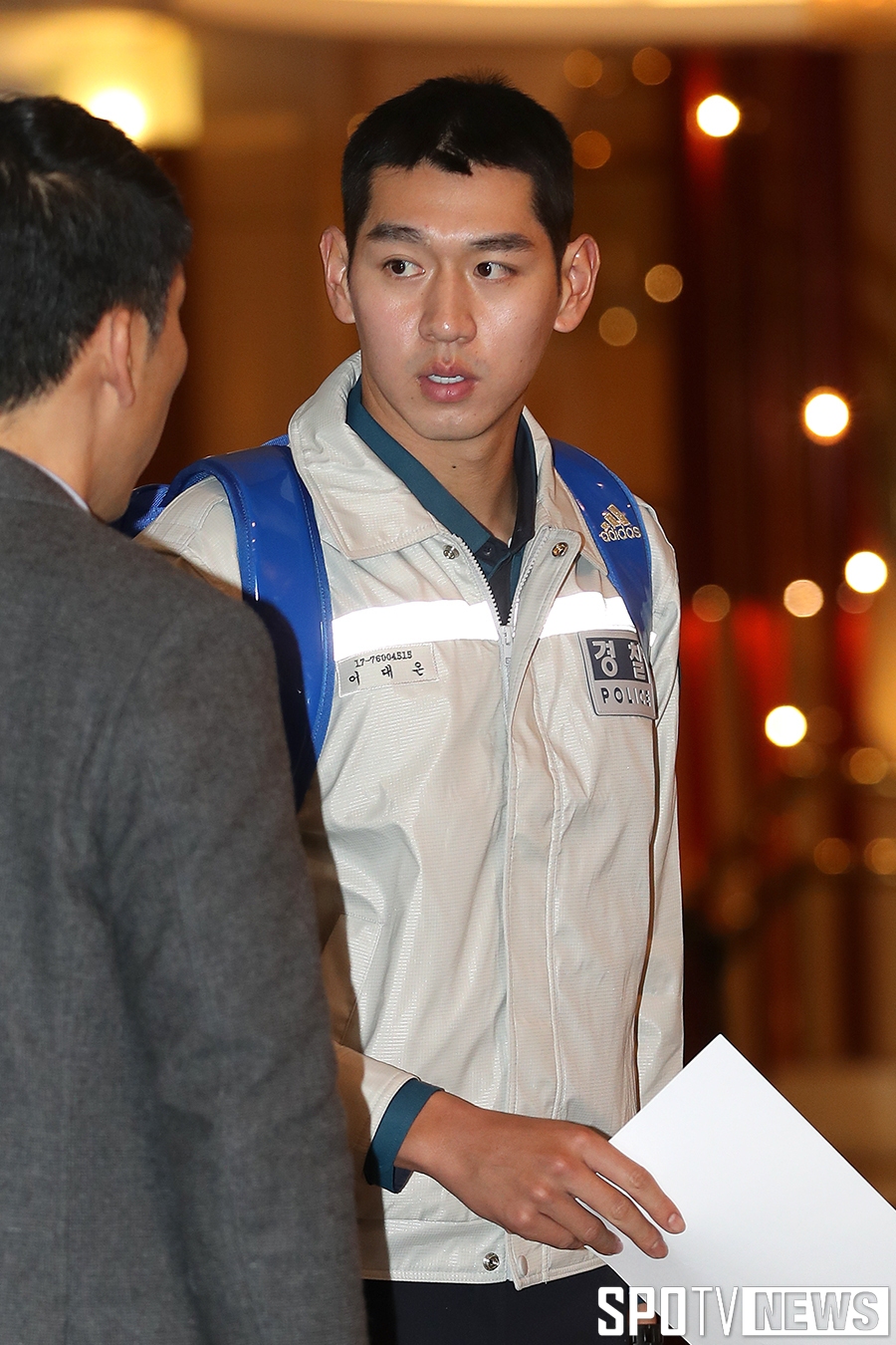 [포토S] 이대은, 경찰 제복 입고 대표팀 소집