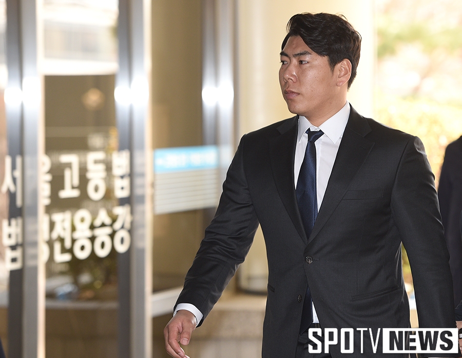 [포토S] 선고공판 출석하는 강정호