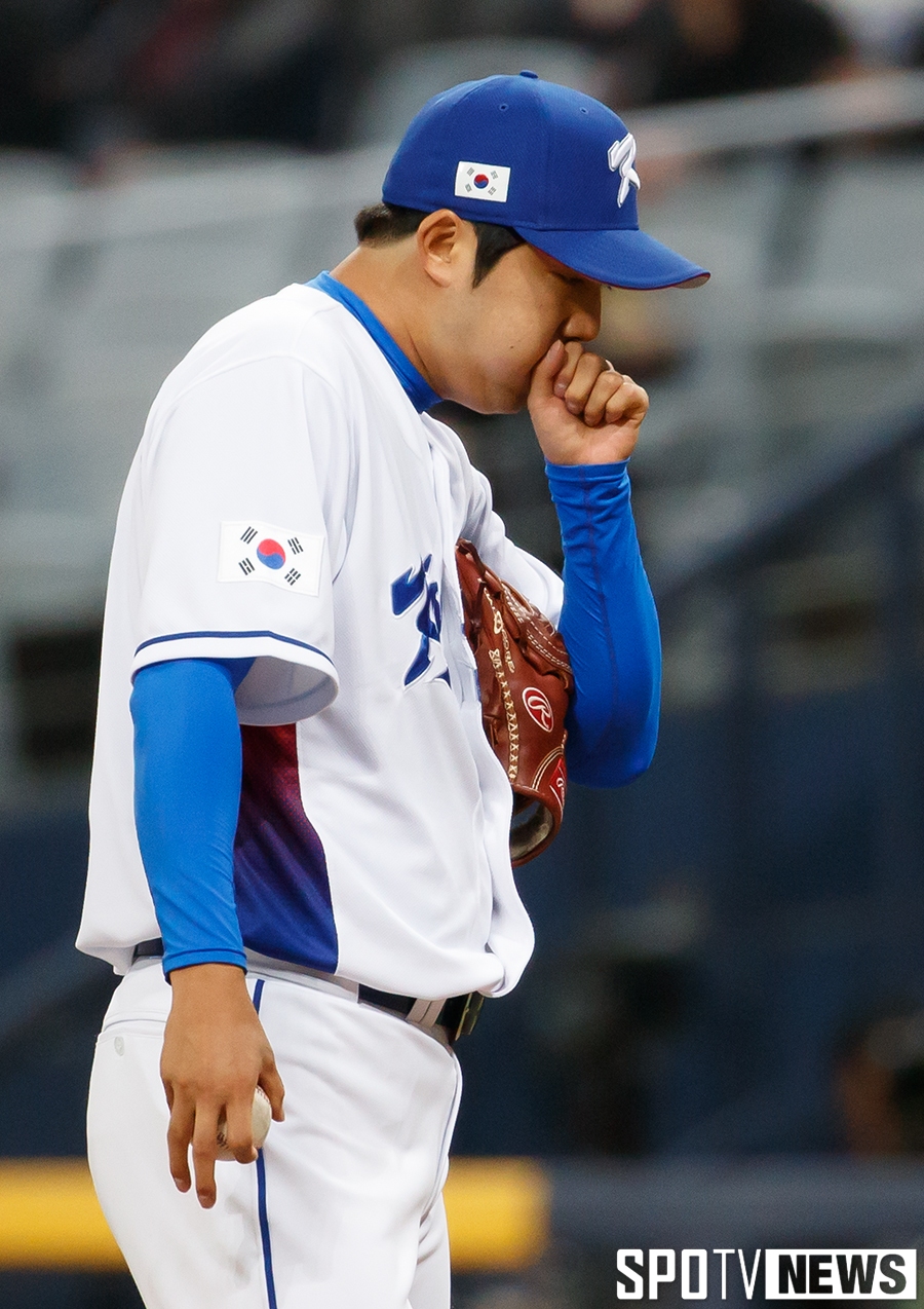 [포토S] 장원준, 아쉬운 안타