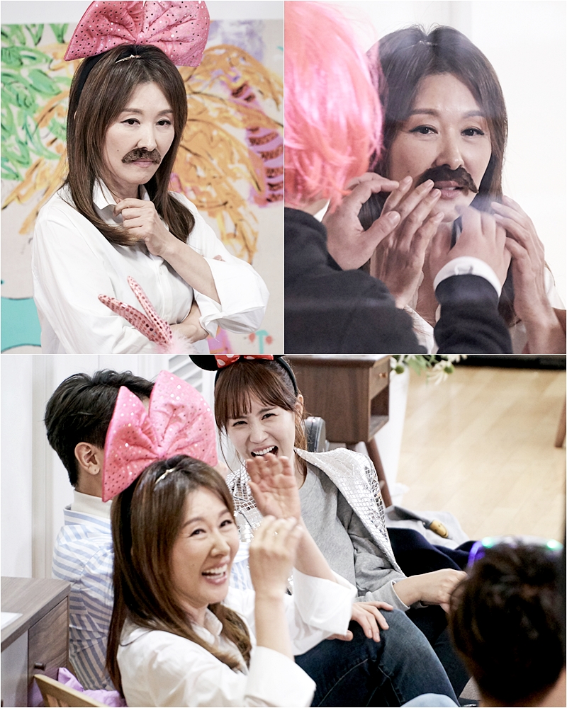 '하숙집 딸들' 이미숙, '거뭇 콧수염+왕리본' 찰리 채플린 변신