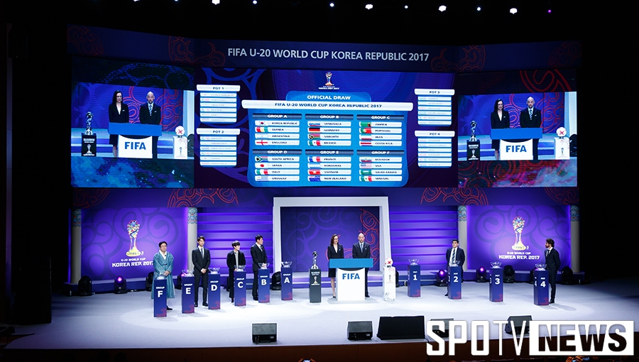 [포토S] FIFA U-20 월드컵 코리아 2017 조추첨 완료