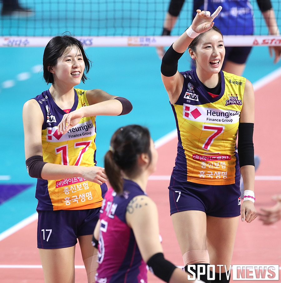 [포토S] 이재영-김나희, '3차전 필승을 향해! '