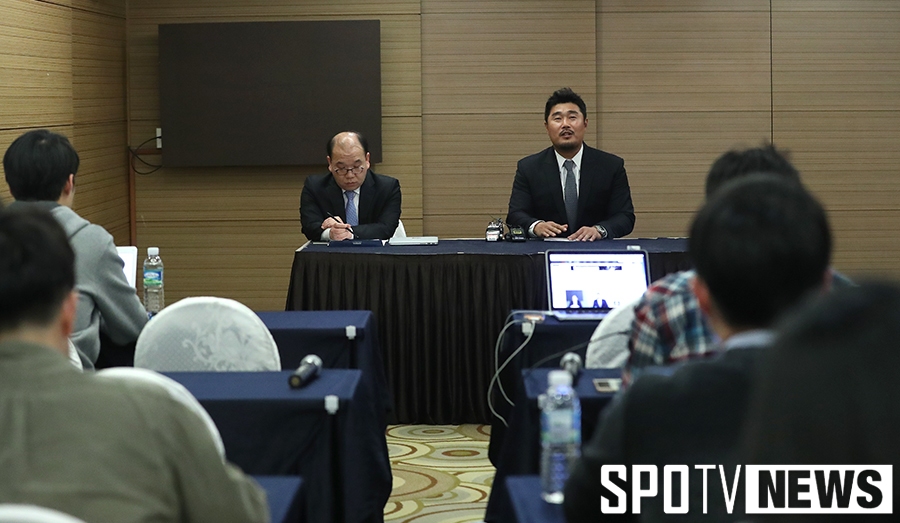[포토S] '메리트 부활' 사건에 대해 긴급 기자회견 연 선수협