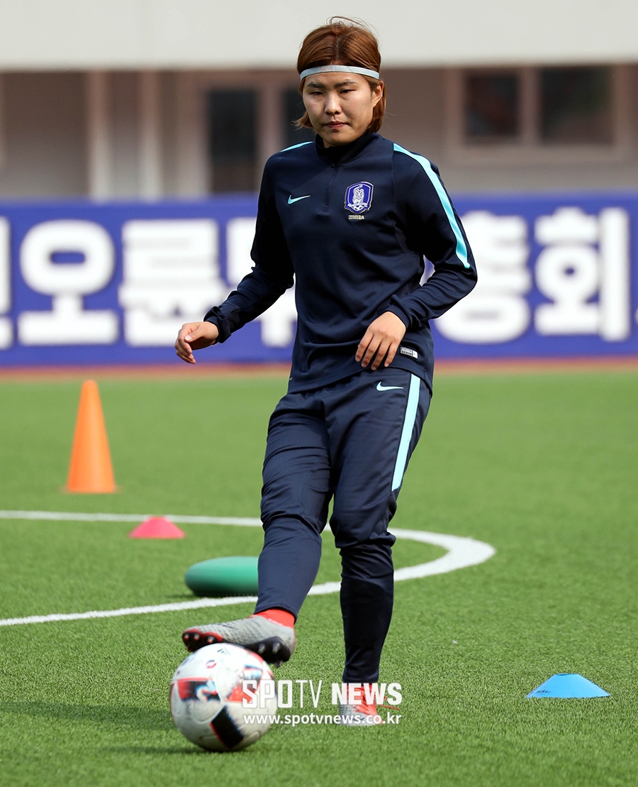 [포토S] '지메시' 지소연, 인도전을 기다리며