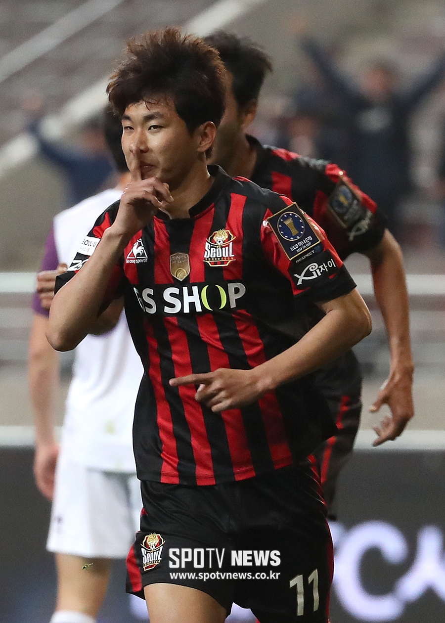 [포토S] 윤일록, FC안양 서포터즈 잠재우는 선취골!