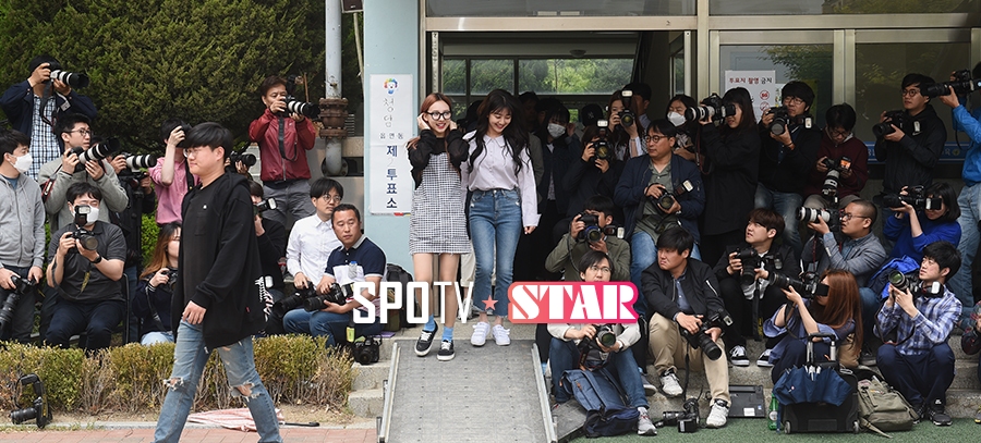 [포토S] 첫 투표 마친 트와이스 지효-나연