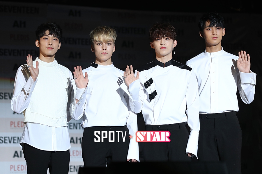 [포토S] 포즈 취하는 원우-버논-에스쿱스-민규