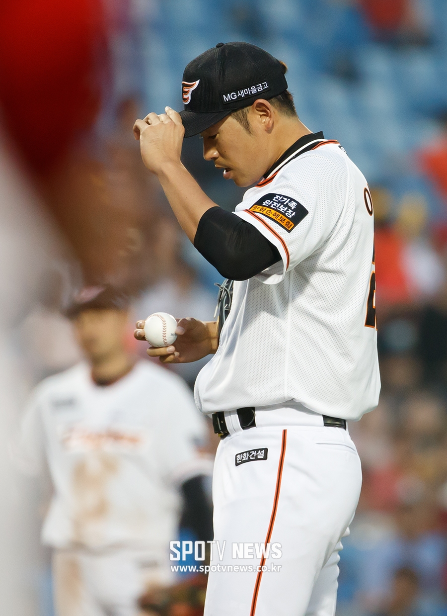 [포토S] 이태양, '힘겨운 하루'