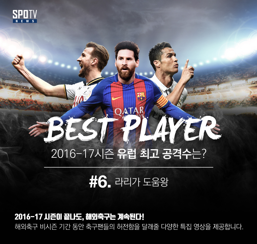 [라리가 영상 ⑥] 2016-17시즌 유럽 최고 공격수는? #라리가 도움왕편