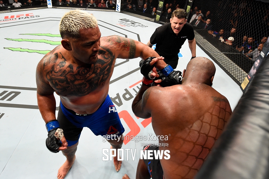 [UFC 경기 영상] 강타자들의 일진일퇴, 마크 헌트 4라운드 TKO승