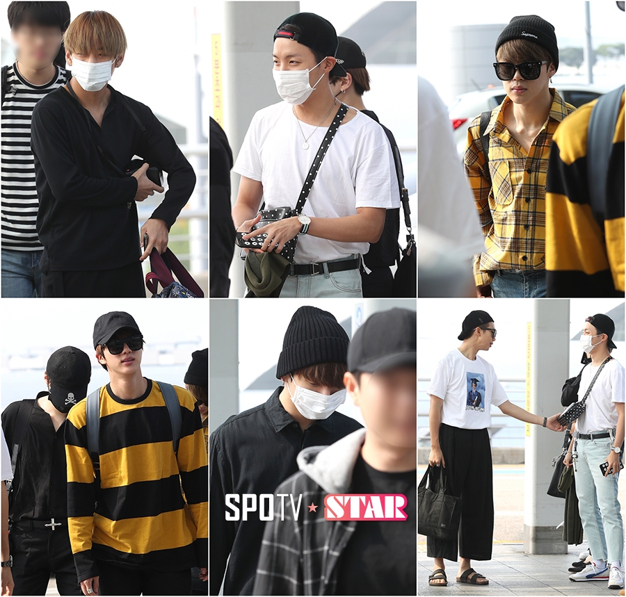 [스토리S] 방탄소년단, '남친돌'의 싱그러운 공항 패션!
