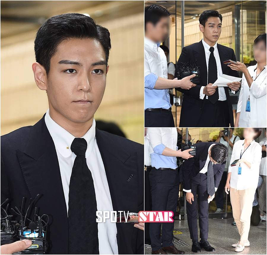 [스토리S] '대마초 혐의' 탑, 굳은 표정으로 첫 공판 출석
