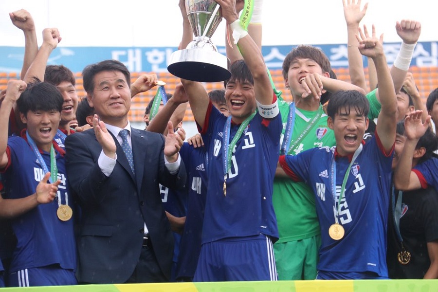 [고등 왕중왕전]'전세진-김영준 골' 매탄고, 현대고에 2-1 역전 승···왕중왕전 2연패