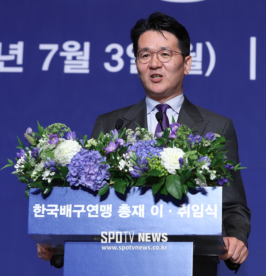 [포토S] 조원태 KOVO 신임 총재의 취임사