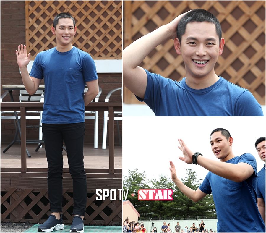[스토리S] '입대' 임시완, 어색한 까까머리로 "잘 다녀오겠습니다!"