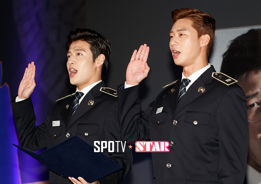 [포토S] 강하늘-박서준, 우렁찬 선서