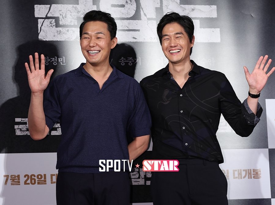 [포토S] 박성웅-유지태, 호탕한 웃음
