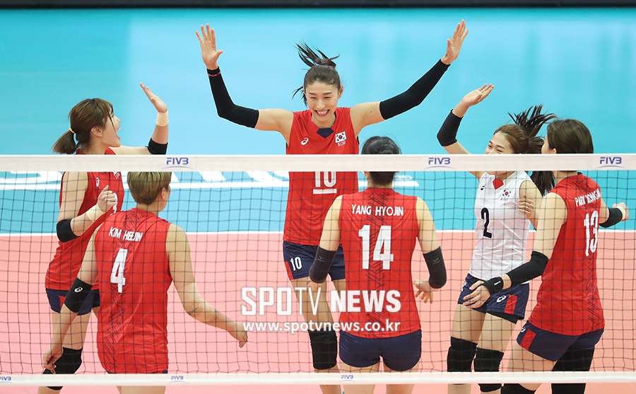 [포토S] 여자배구대표팀, '이렇게 기쁠수가~'