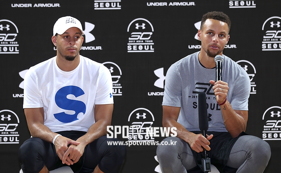 [포토S] 한국 찾은 스테픈 커리-세스 커리 NBA 스타 형제