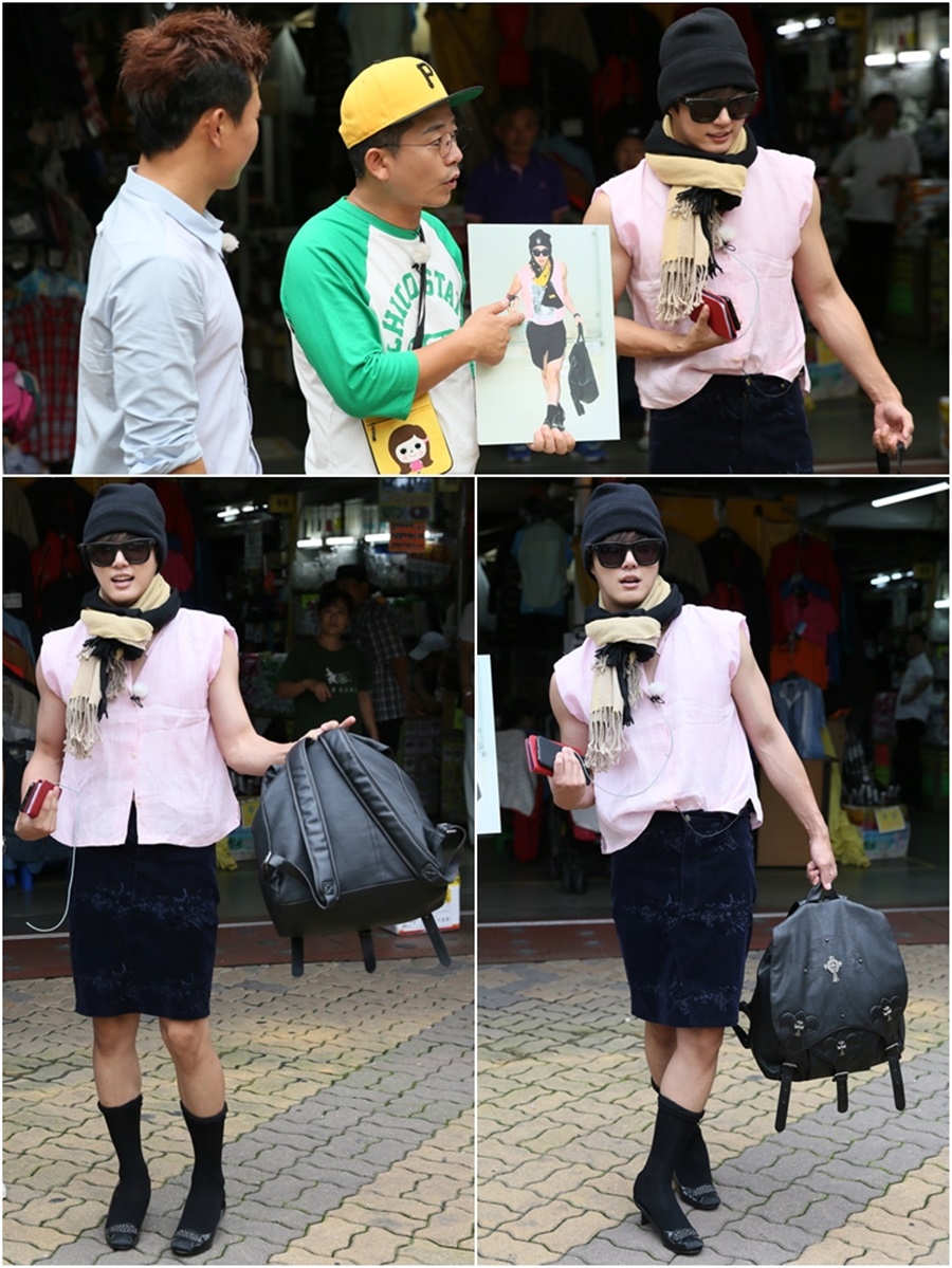 '1박 2일' 윤시윤, '하이힐+치마+민소매' 지드래곤 변신…근육은 덤