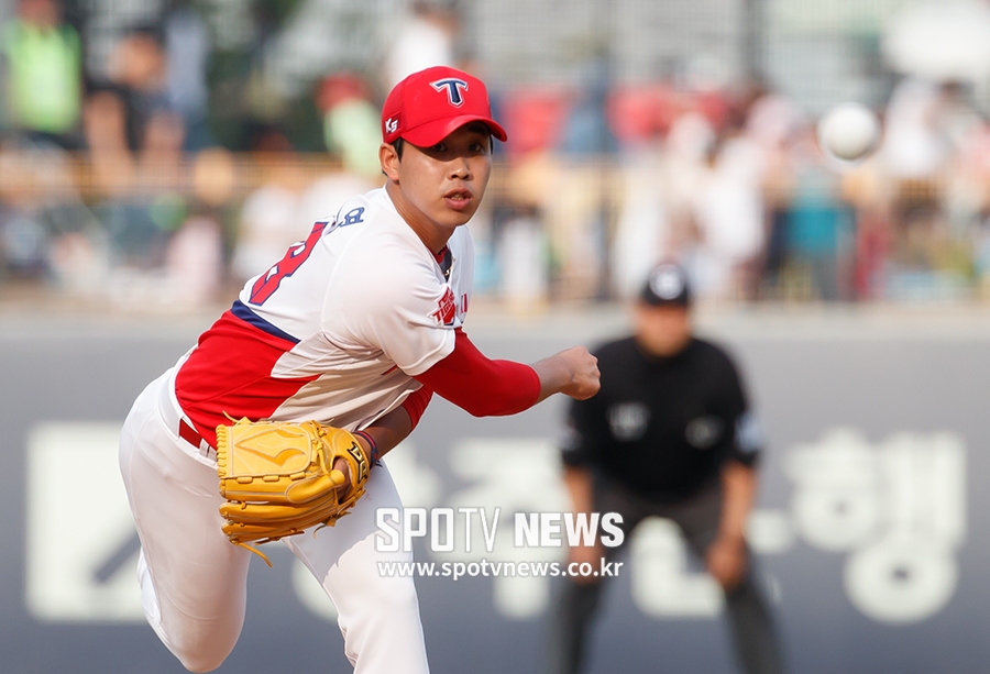 [포토S] 임기영, 화끈한 복귀 피칭