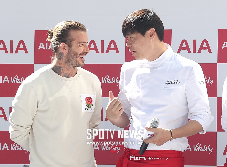 [포토S] 최현석 셰프, 베컴과 원활한 대화