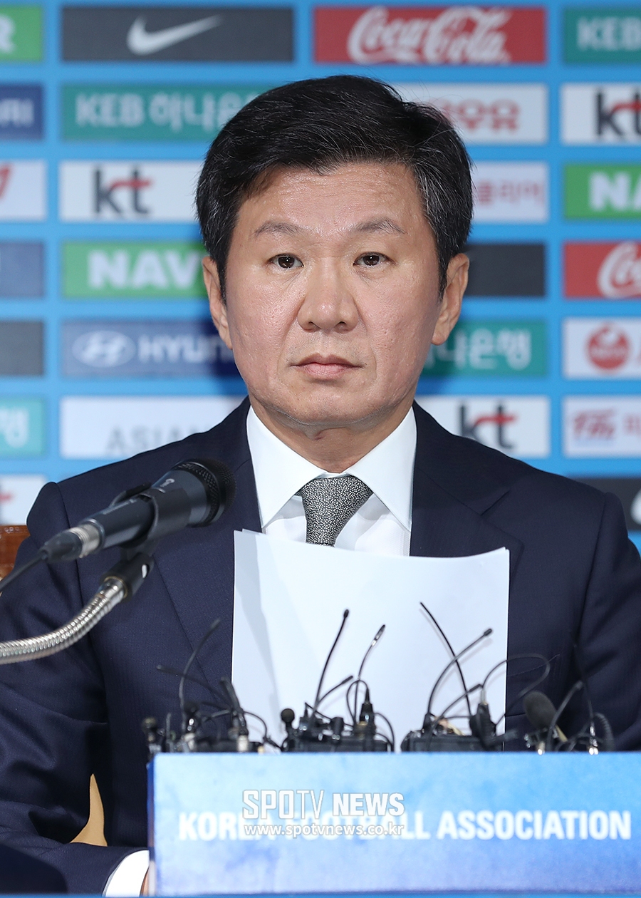 [포토S] 정몽규 대한축구협회장 사과 기자회견