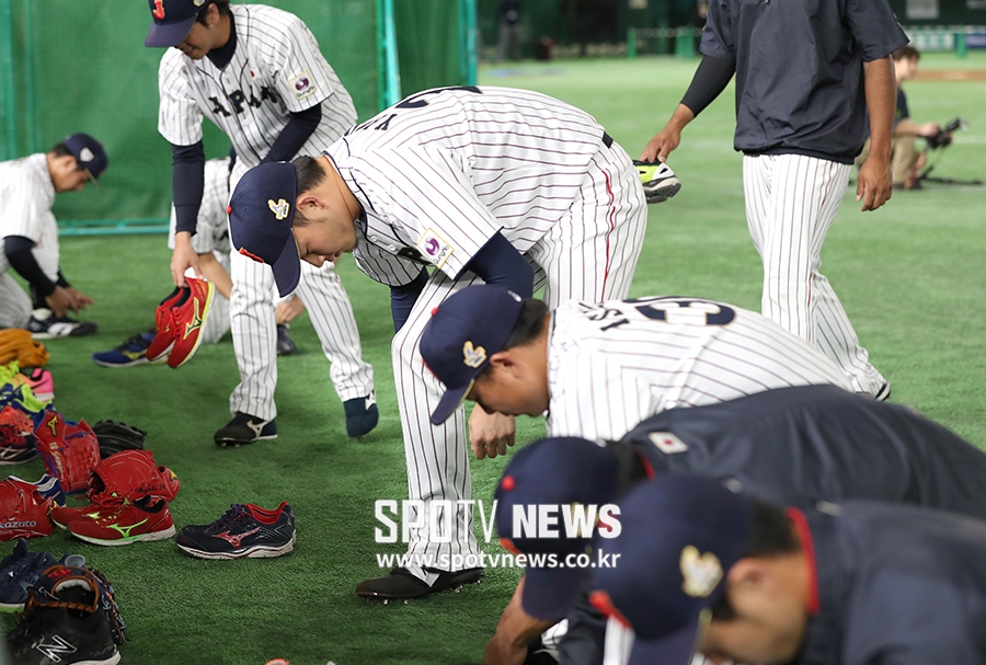[포토S] 훈련 갖는 일본 야구 대표팀