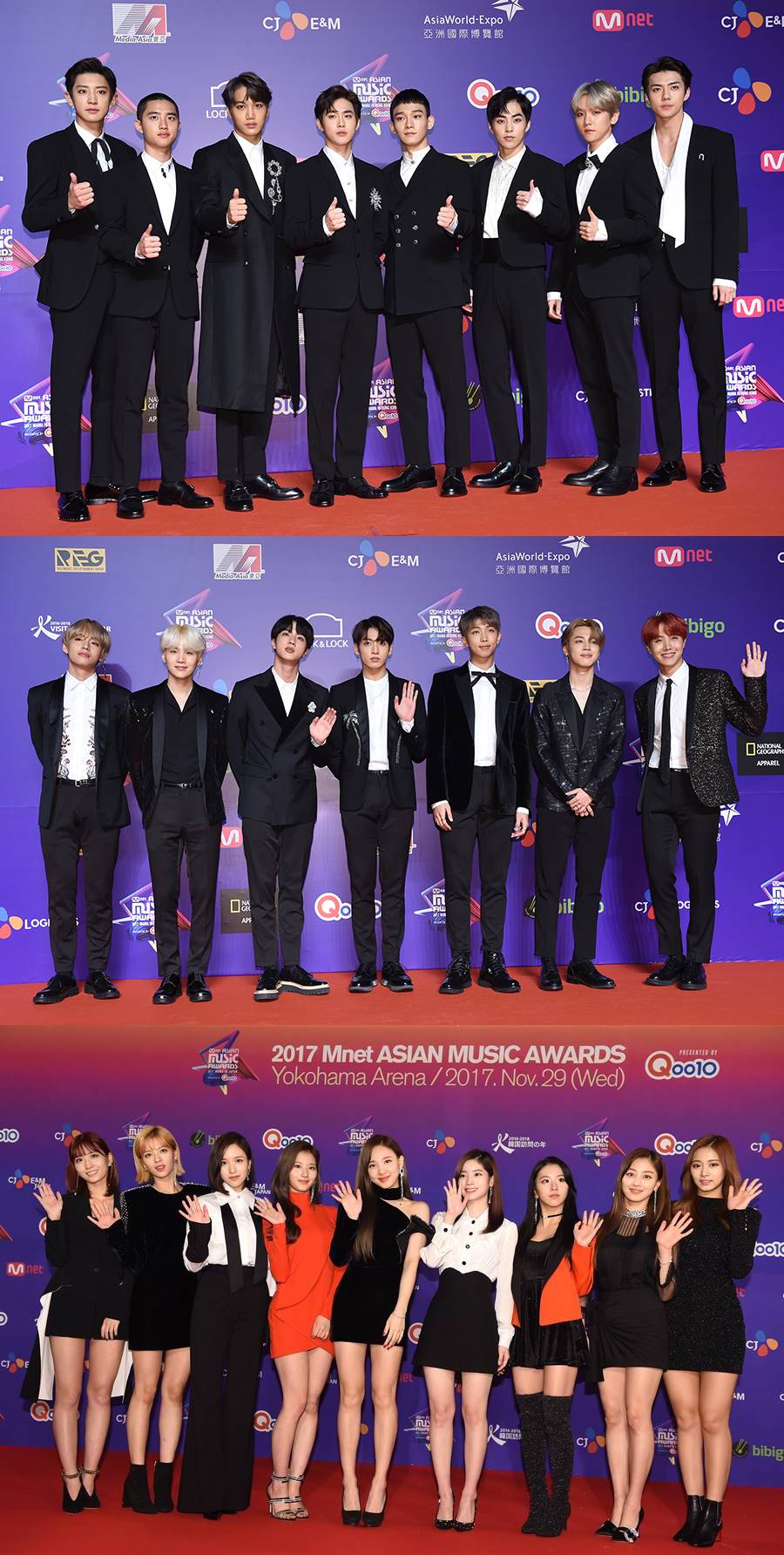 [2017 MAMA] 엑소·방탄소년단·트와이스 대상…괴물 신인 워너원