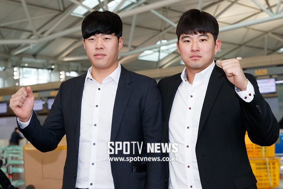 [포토S] 임지섭-윤대영, 예비역의 파이팅