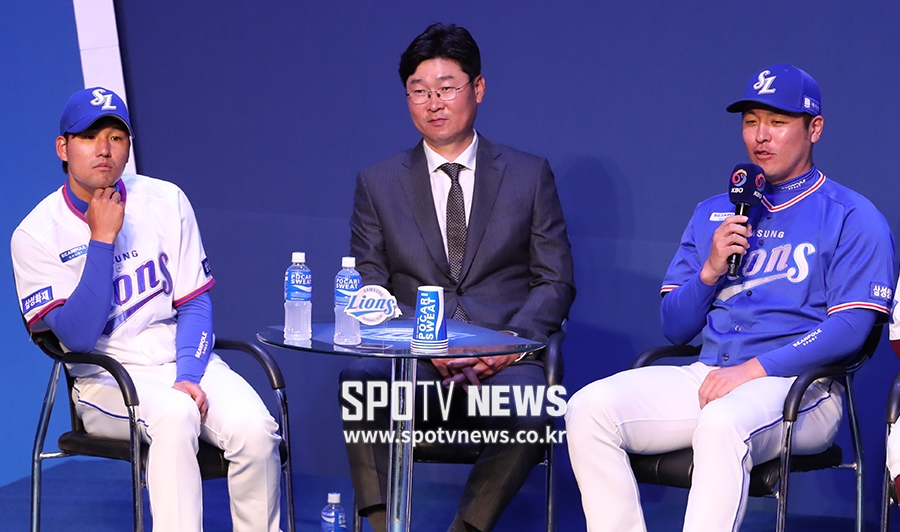 [포토S] 강민호, 물량공세 우승 공약