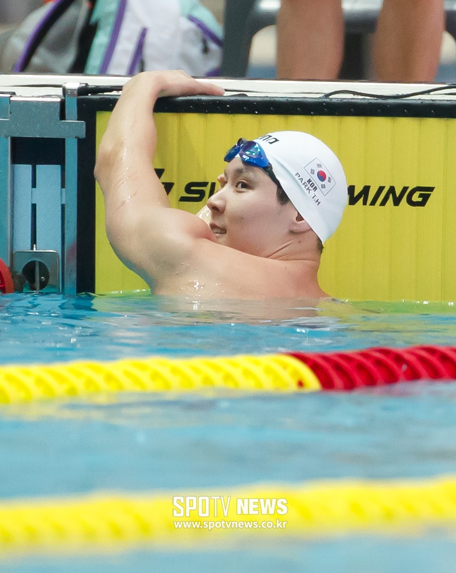 [포토S] 예선 1위 박태환, '결승에서 만나요'